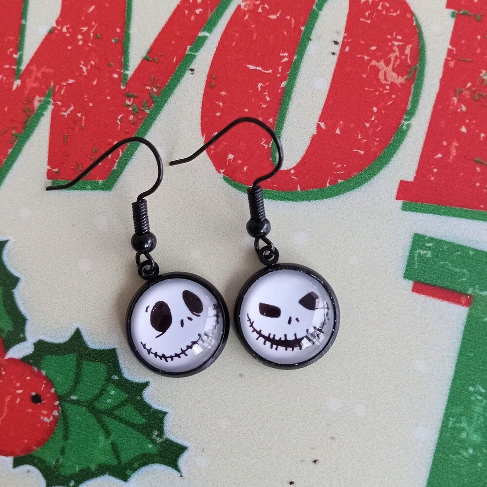 Jack Skellington Dangle Earrings, Nightmare Before Christmas Earrings